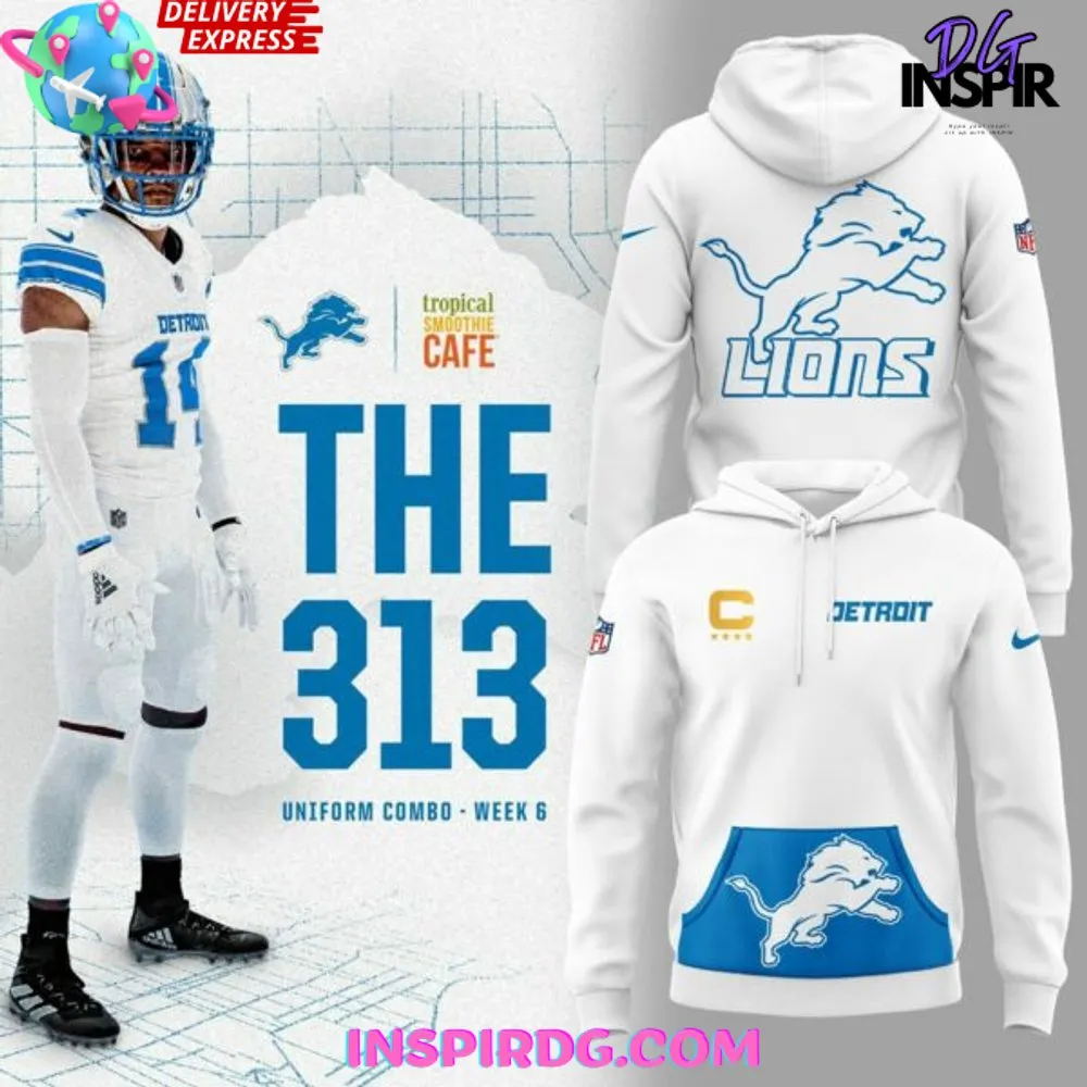 -Detroit Lions The 313 Special Edition Hoodie