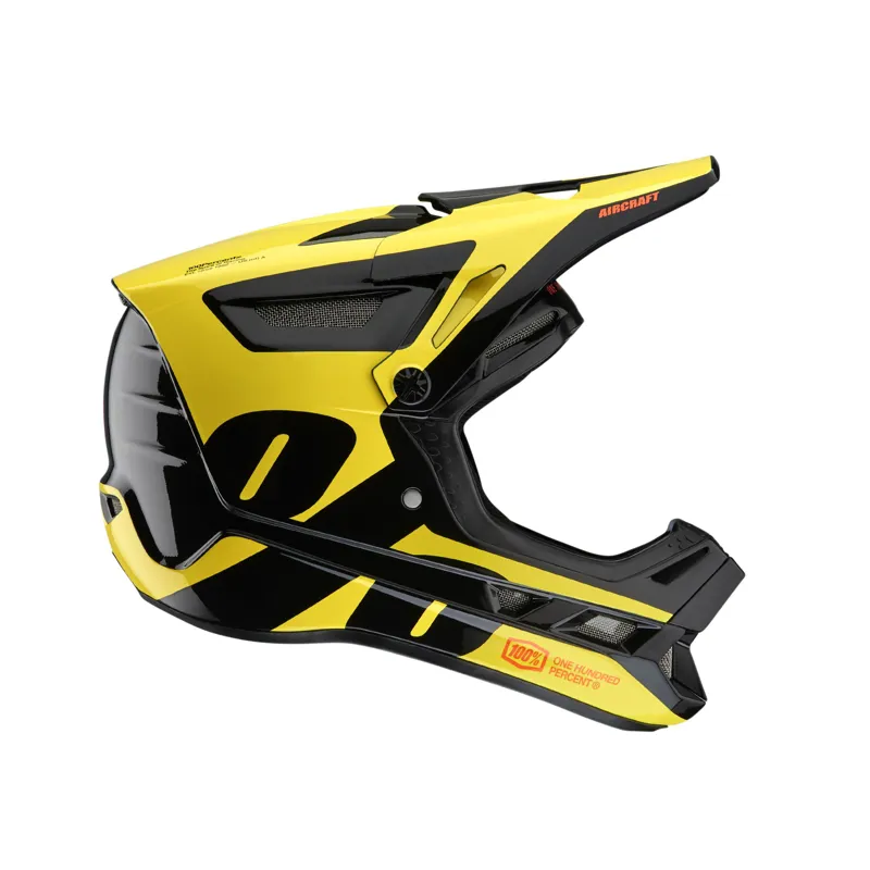 100% Aircraft Composite Helmet in LTD Yellow