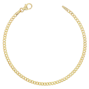 14K Dainty Cuban Link Chain Bracelet