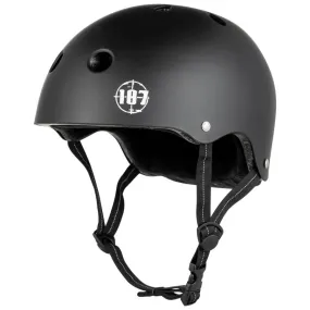 187 Killer Pads Low Pro Certified Helmet (Black/White)