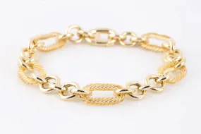 8 14k Yellow Gold Openwork Oval Link Bracelet (14.66g.)