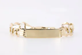 8.5 Two-Tone Gold ID Curb Chain Bracelet (28.19g.)