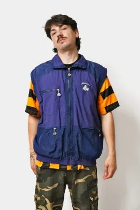 90s multi pocket shell vest