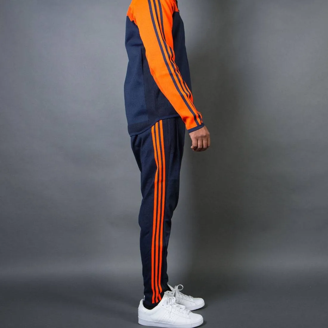 Adidas Men Knitted Tracksuit (orange / bold orange / legend ink)