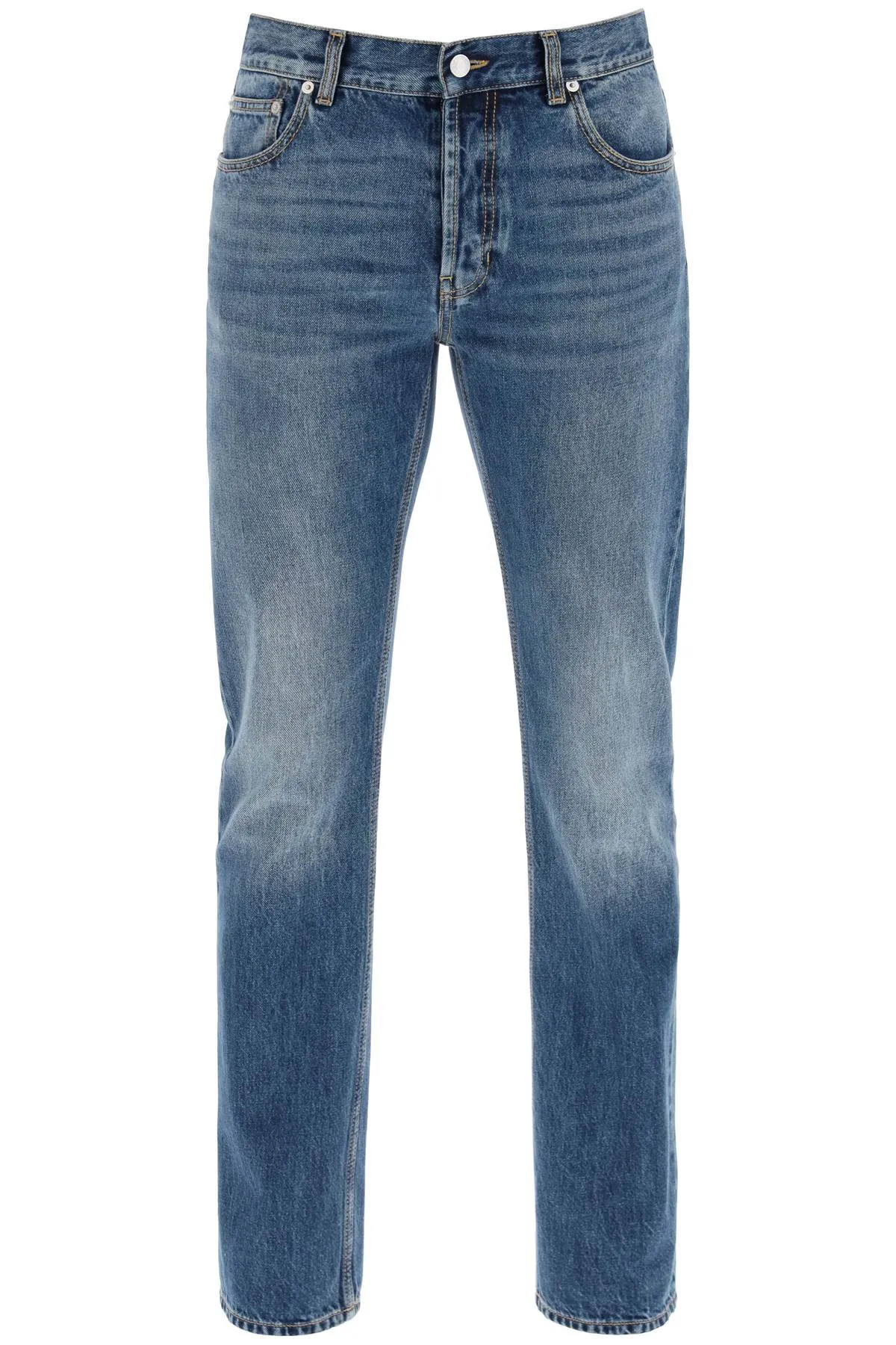 Alexander McQueen    Alexander Mcqueen Straight Leg Jeans With Faux Pocket On The Back.