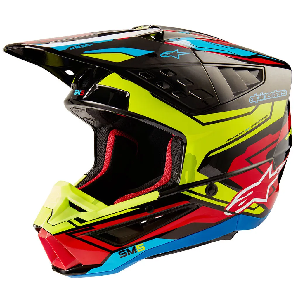 Alpinestars - 2024 SM5 Action 2 Black/Yellow/Red Helmet