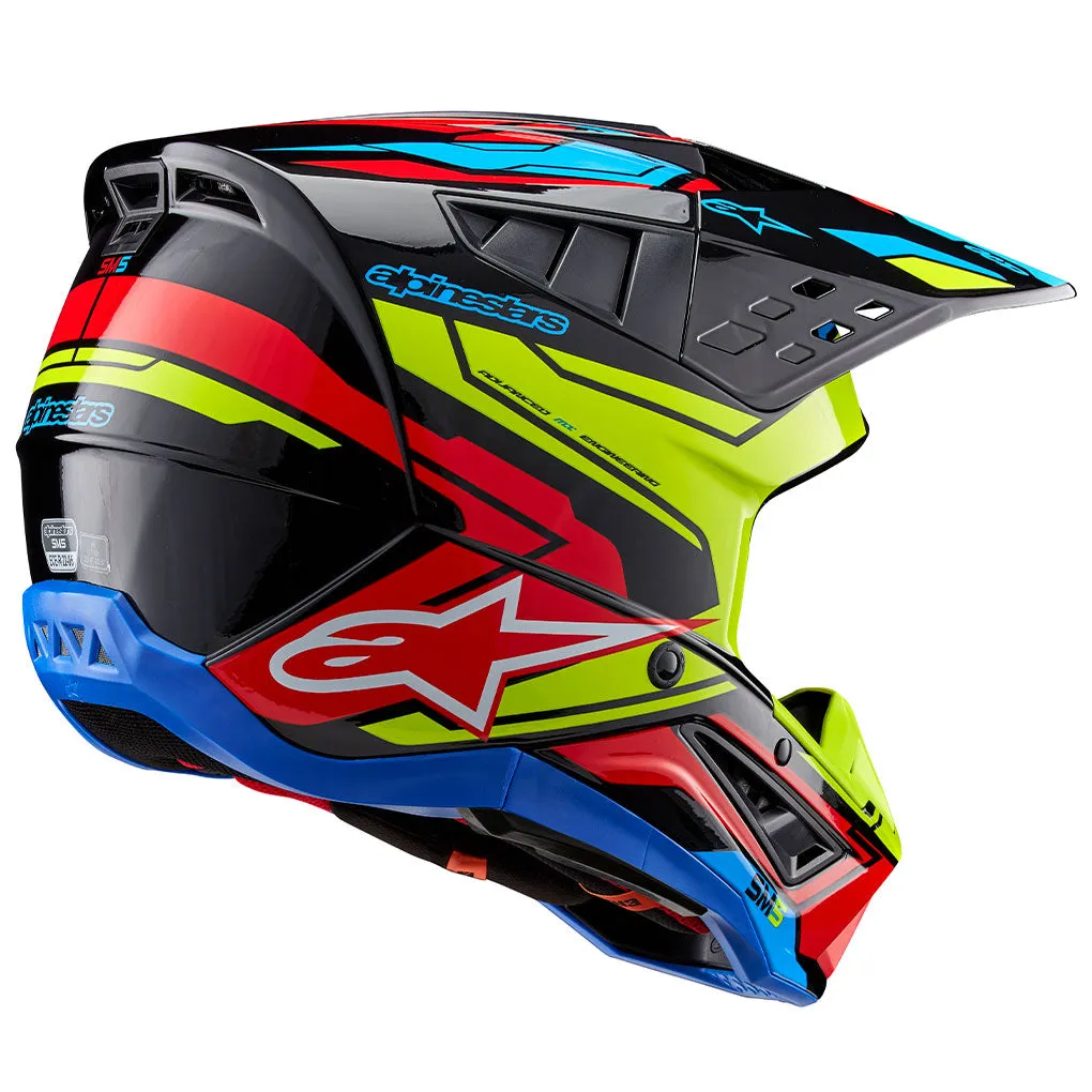 Alpinestars - 2024 SM5 Action 2 Black/Yellow/Red Helmet