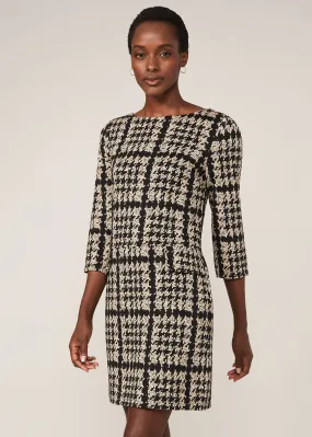 Amani Houndstooth Check Tunic Dress