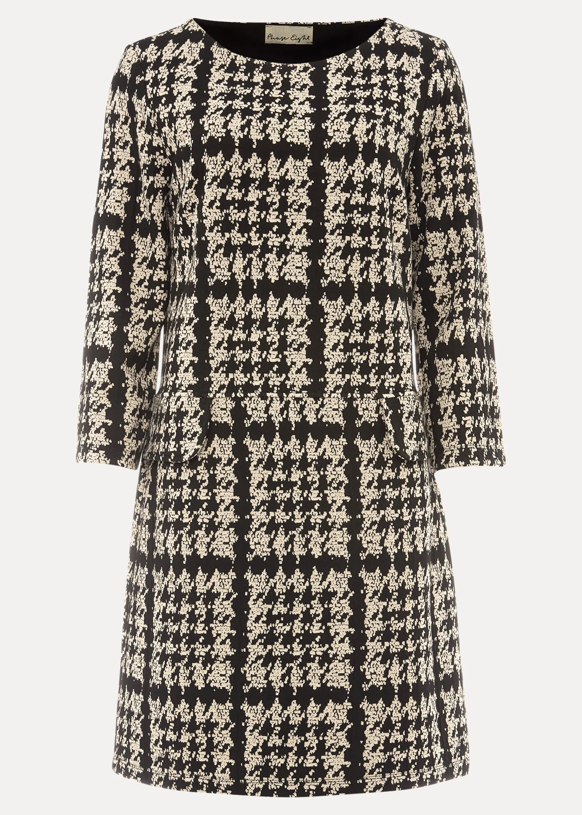 Amani Houndstooth Check Tunic Dress