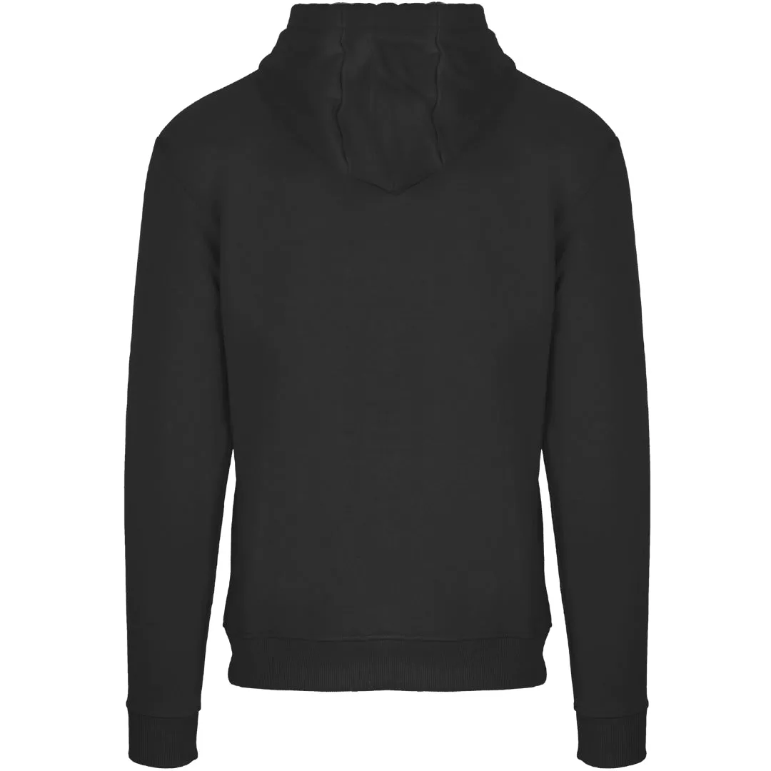 Aquascutum London Embossed Signature Logo Black Zip-Up Hoodie