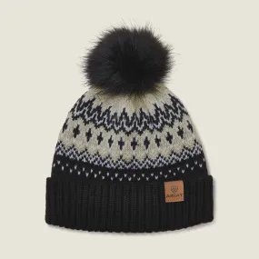 Ariat Black/Cream Hansford Beanie