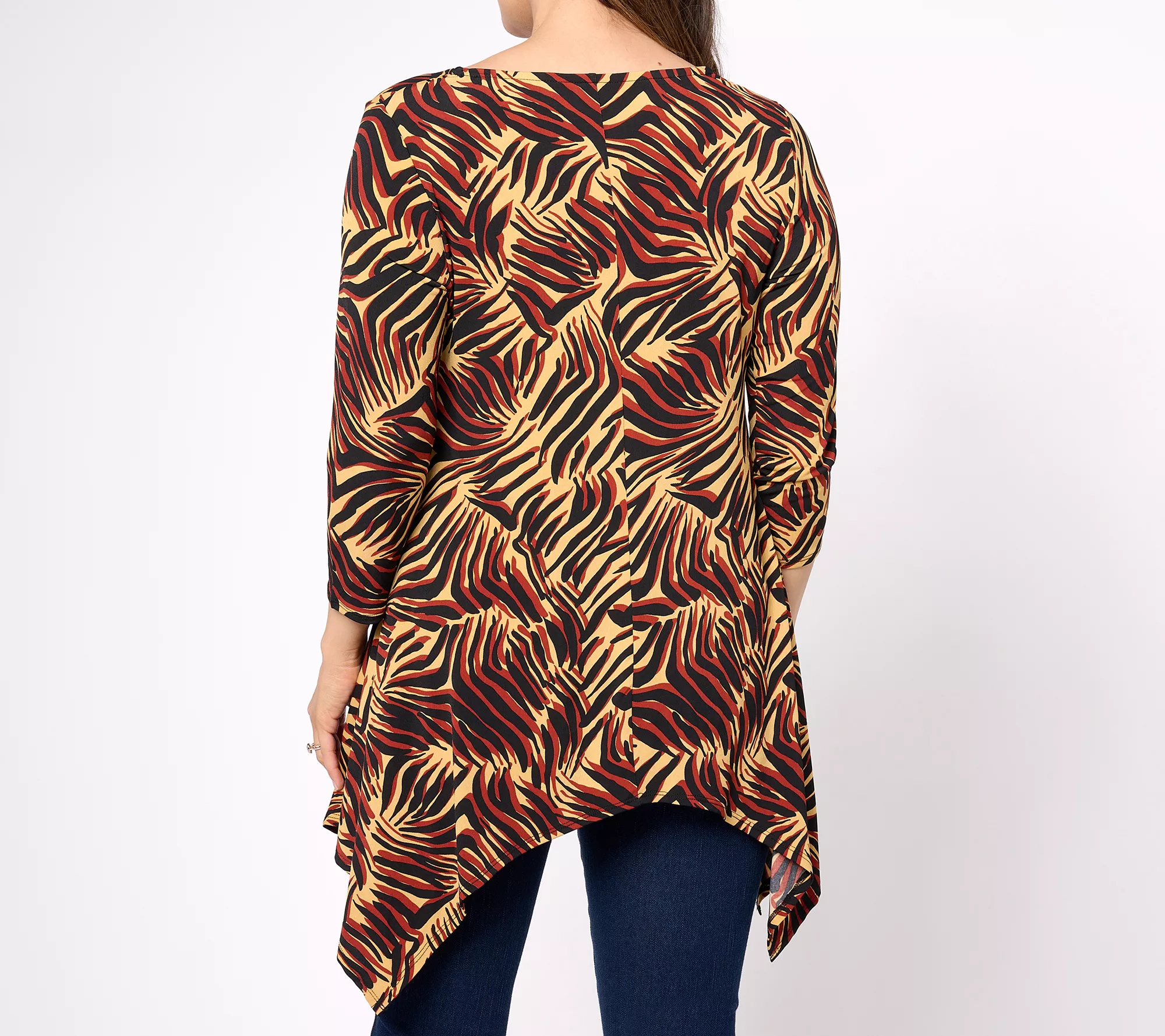 Attitudes by Renee Petite Como Jersey Dippy Tunic