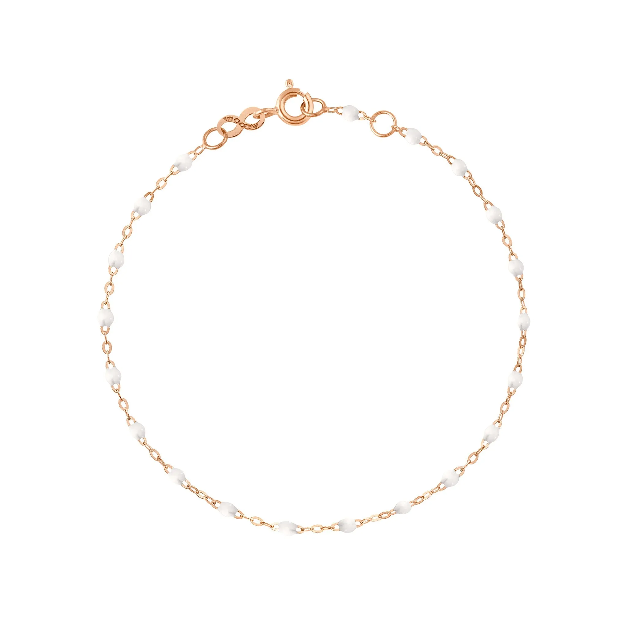 Baby Classic Gigi White bracelet, Rose Gold, 5.1