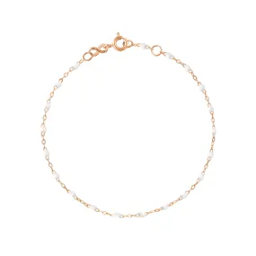 Baby Classic Gigi White bracelet, Rose Gold, 5.1