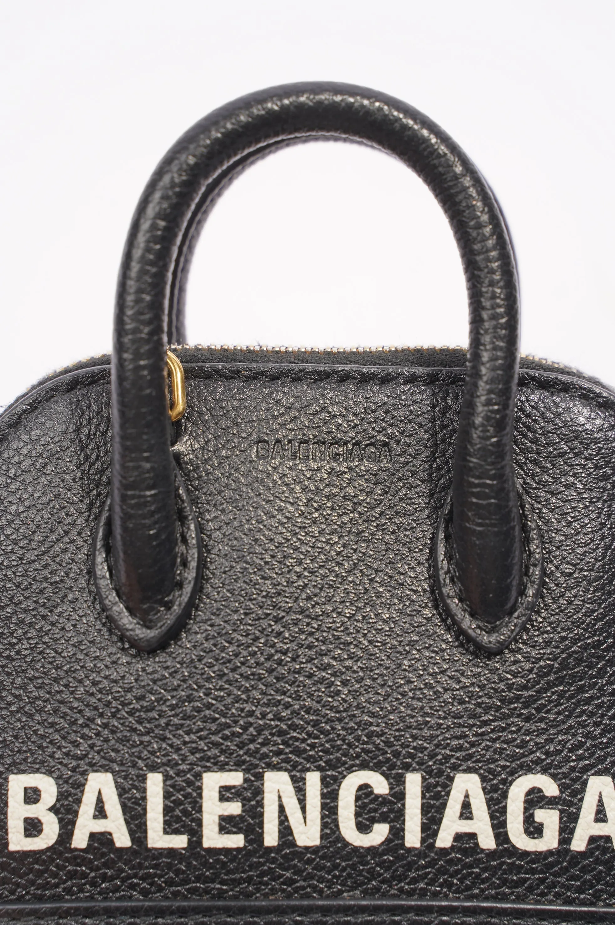 Balenciaga Top Ville Bag Black Leather XXS