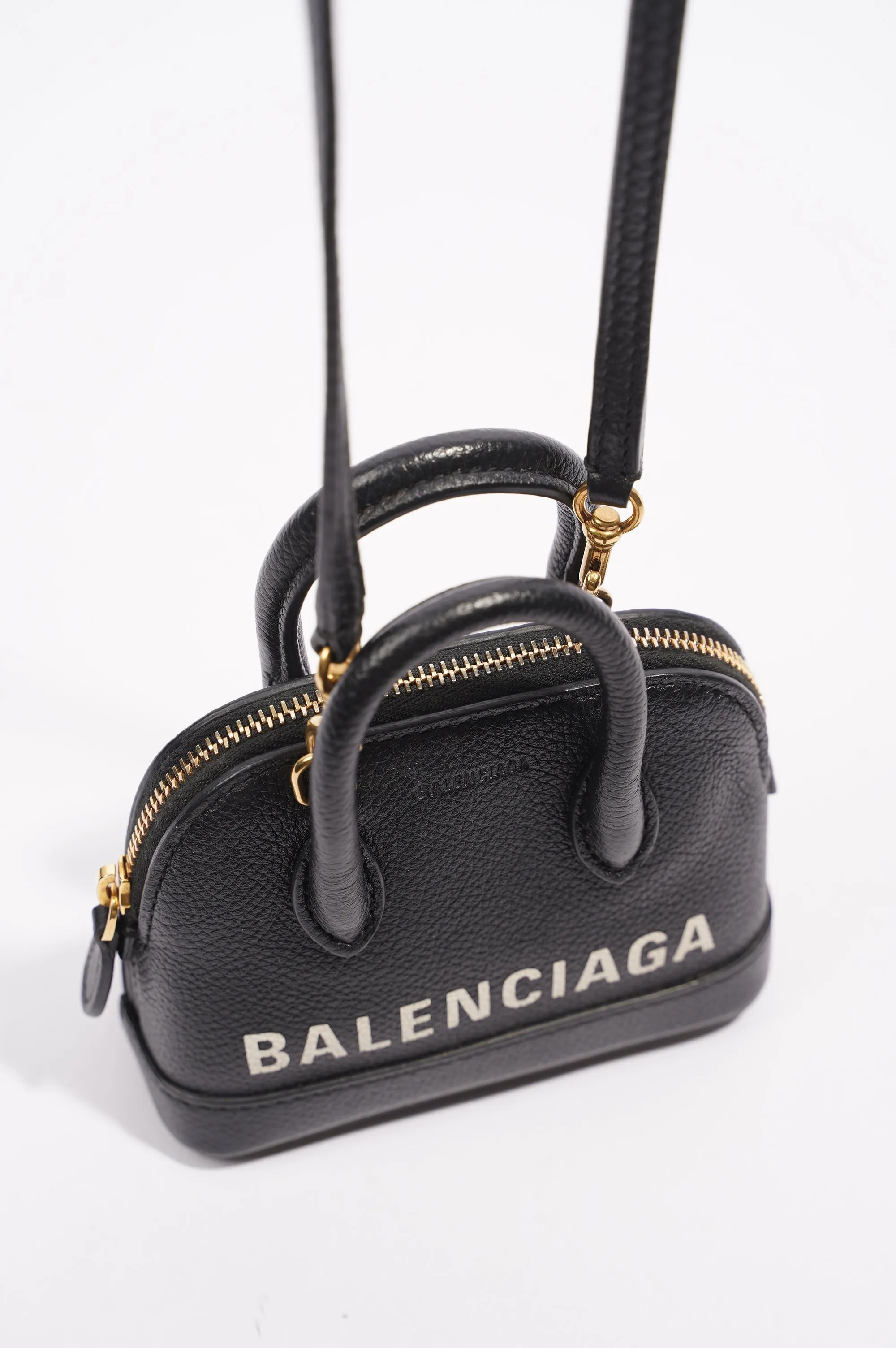 Balenciaga Top Ville Bag Black Leather XXS