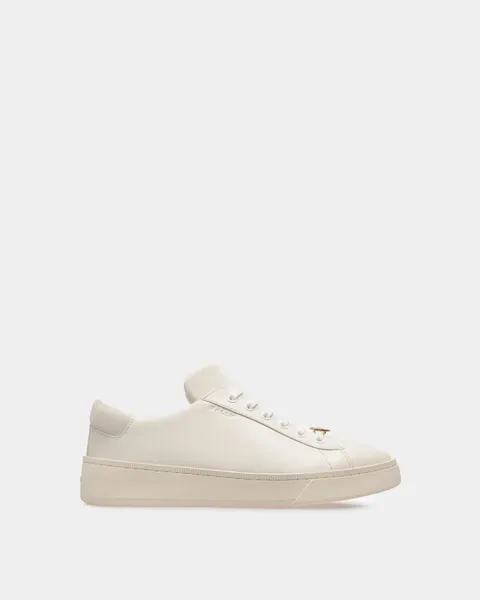 BALLY RAISE SNEAKERS IN LEATHER, WHITE