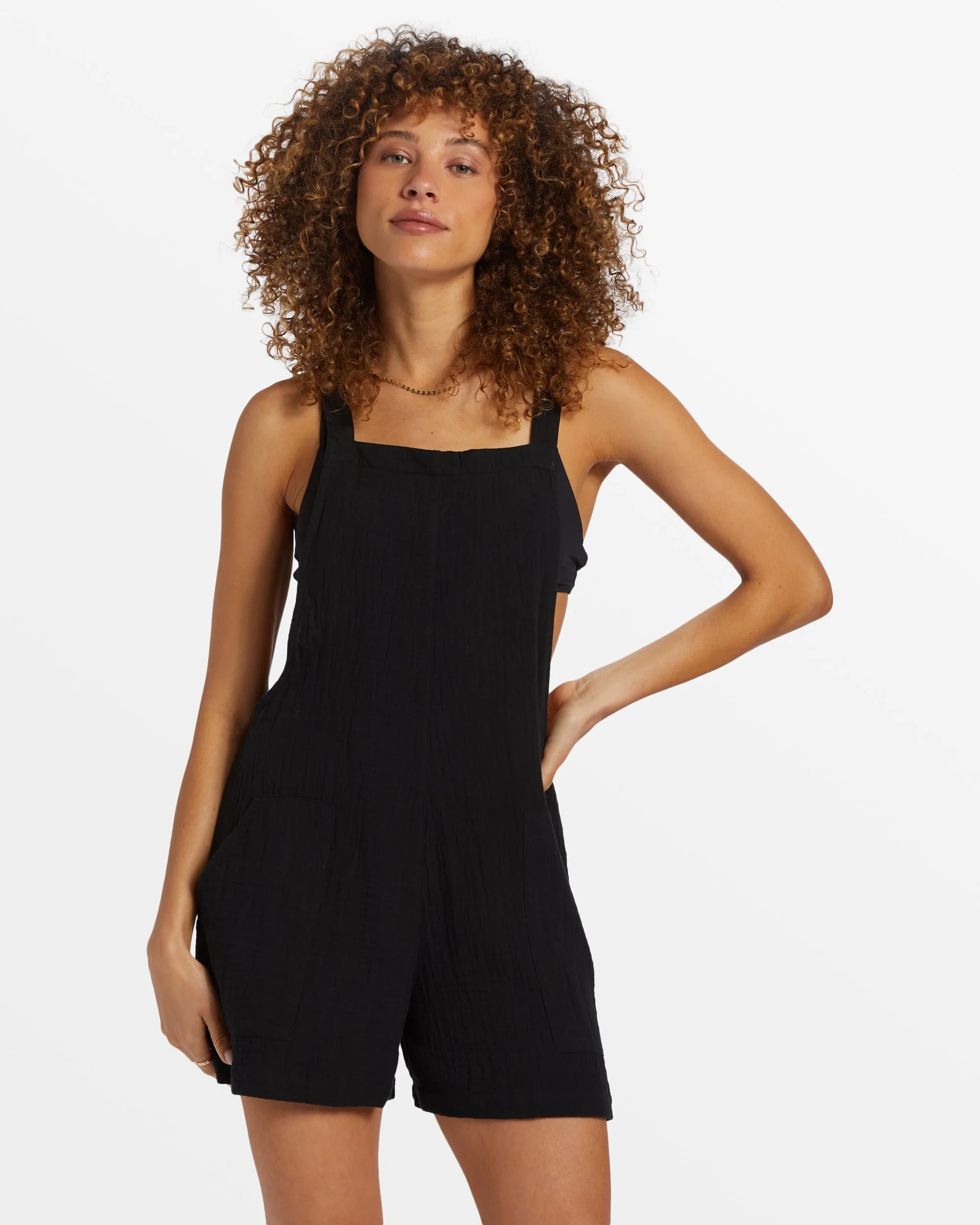 Beach Crush Romper - Black Sands