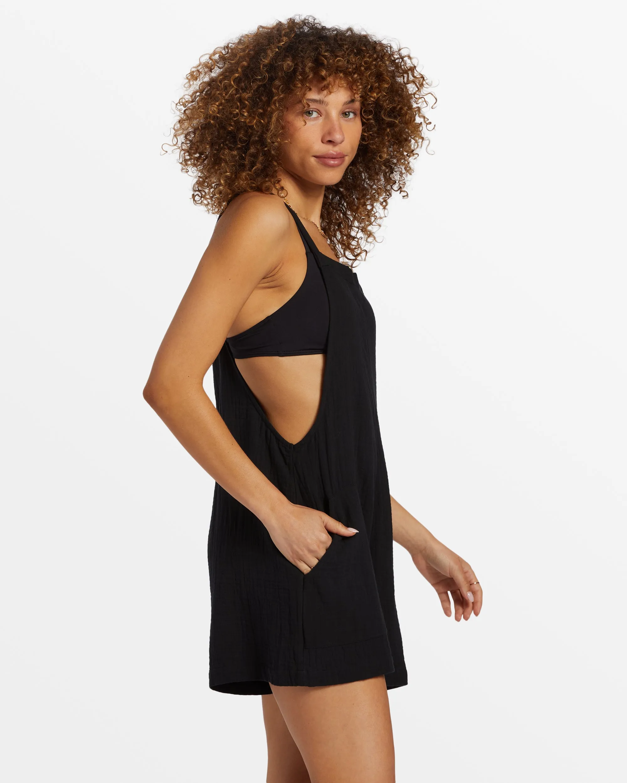 Beach Crush Romper - Black Sands