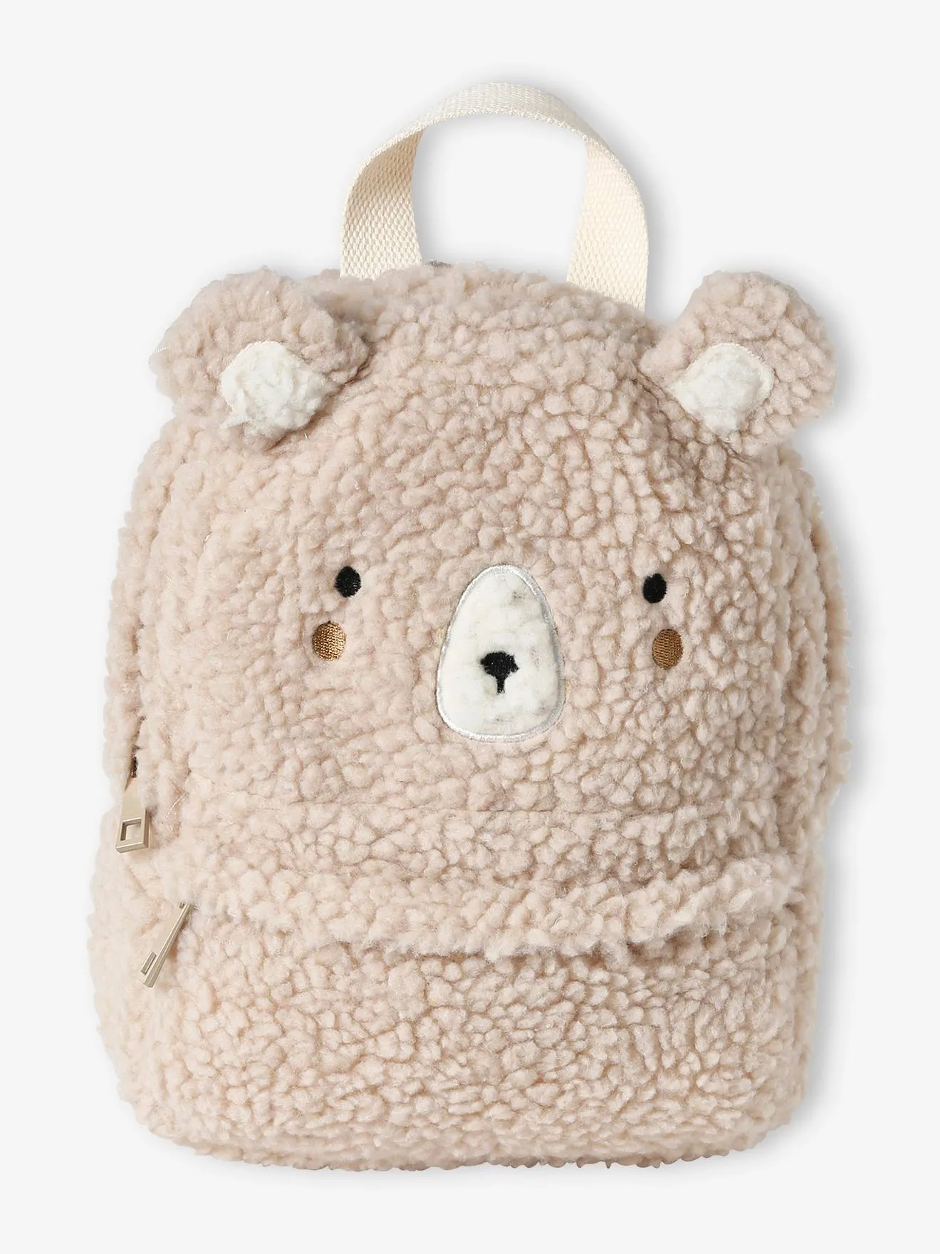 Bear Backpack in Sherpa, for Children - beige