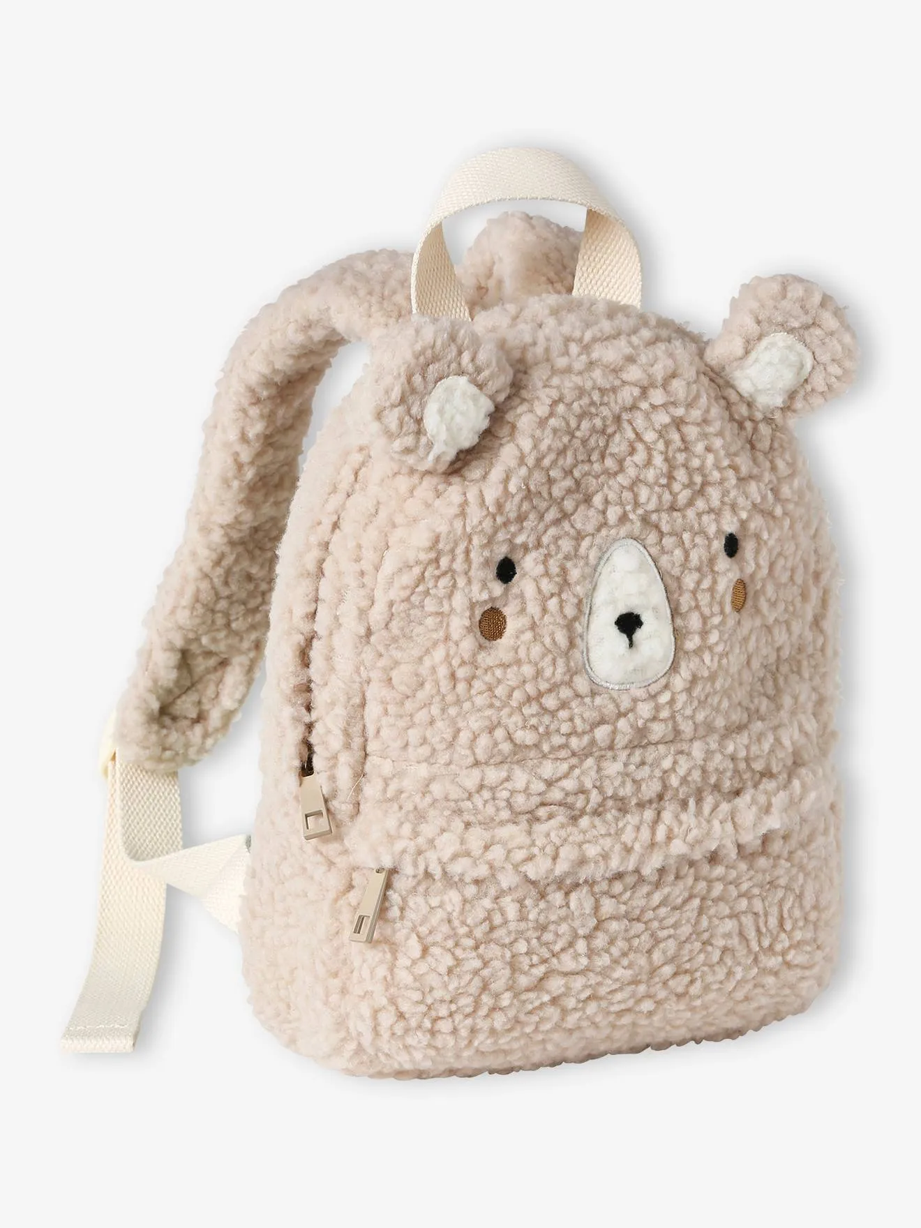 Bear Backpack in Sherpa, for Children - beige