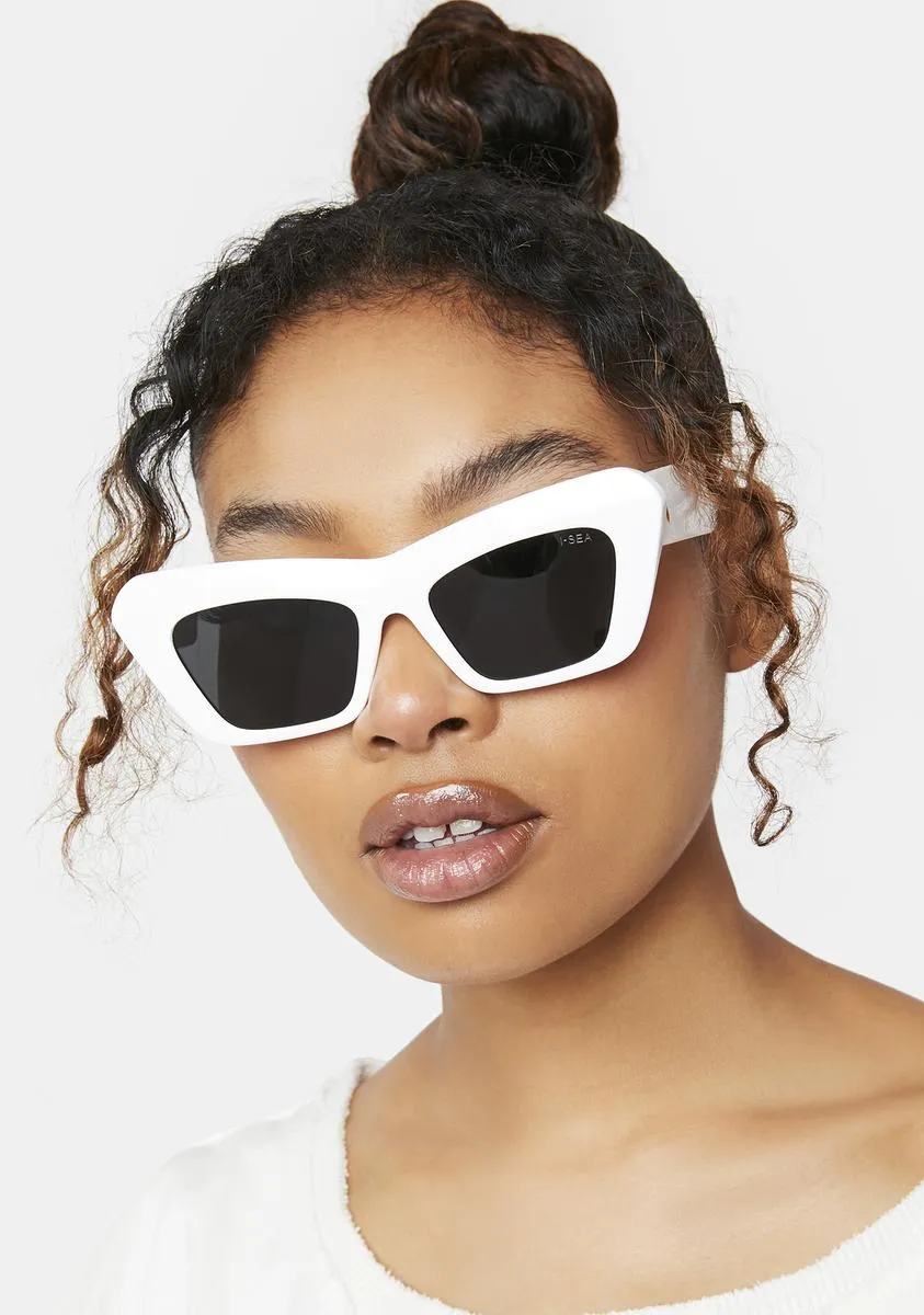 Bella White Sunglasses-