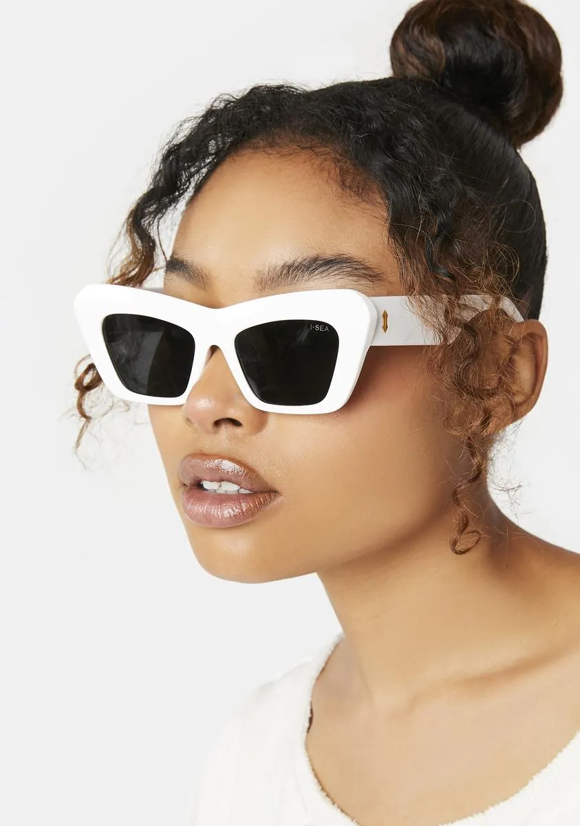 Bella White Sunglasses-