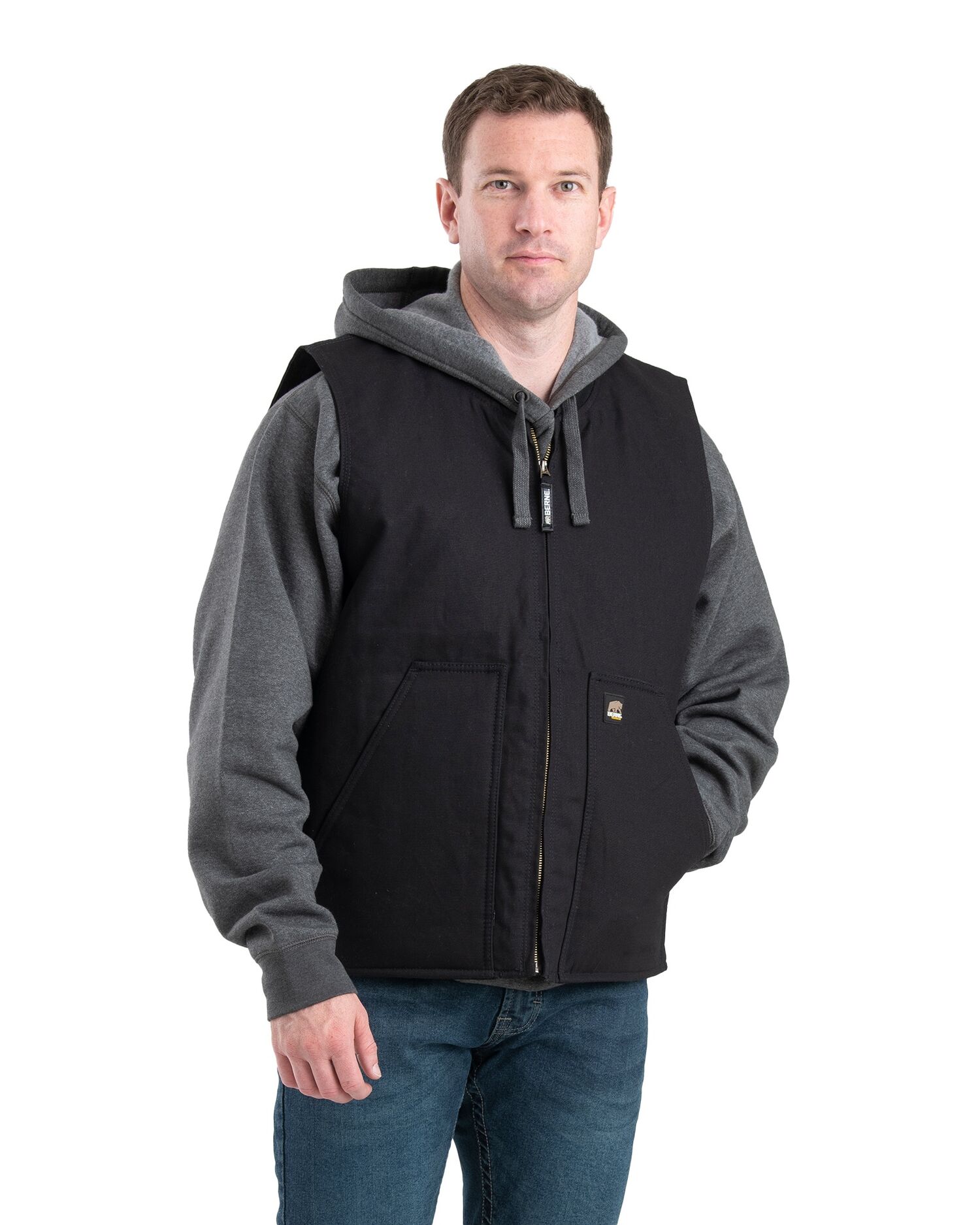 Berne Duck Workmans Vest in Black