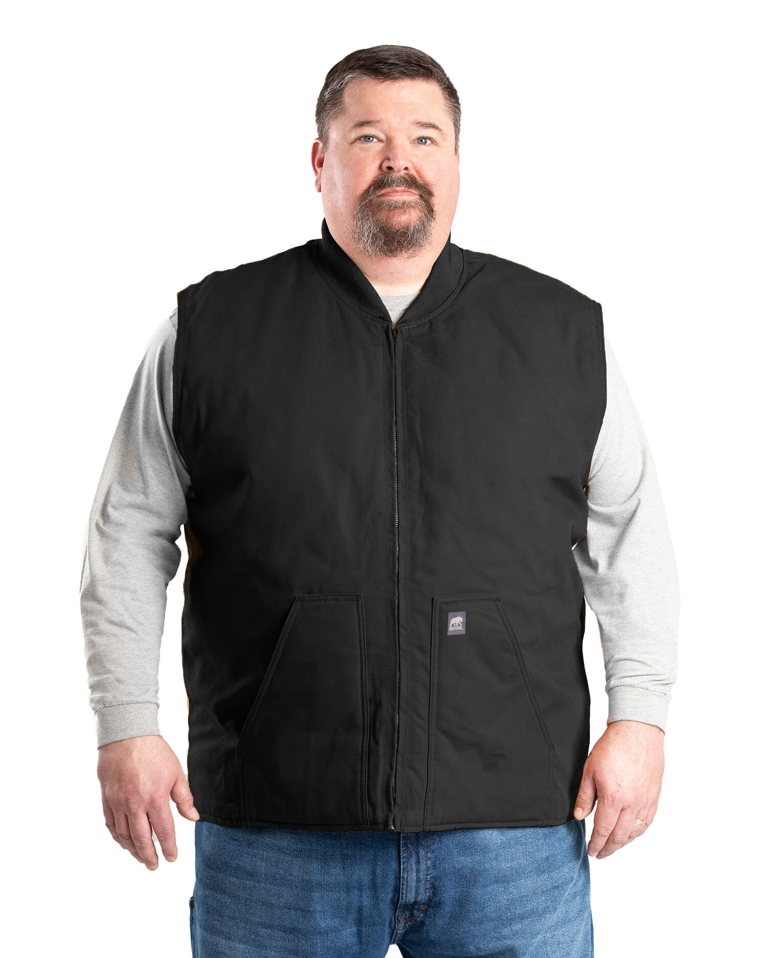 Berne Duck Workmans Vest in Black