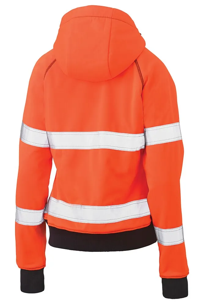 Bisley Workwear - Hoodie - Women's Taped Hi-Vis Fleece - Orange/Navy - 6 - BKL6819T_BF616