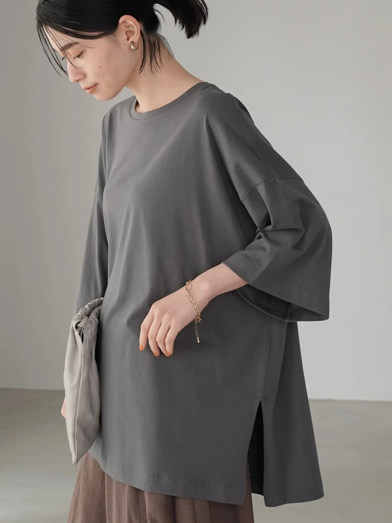 Bobo Tokyo Julie Side Slit Tunic Blouse