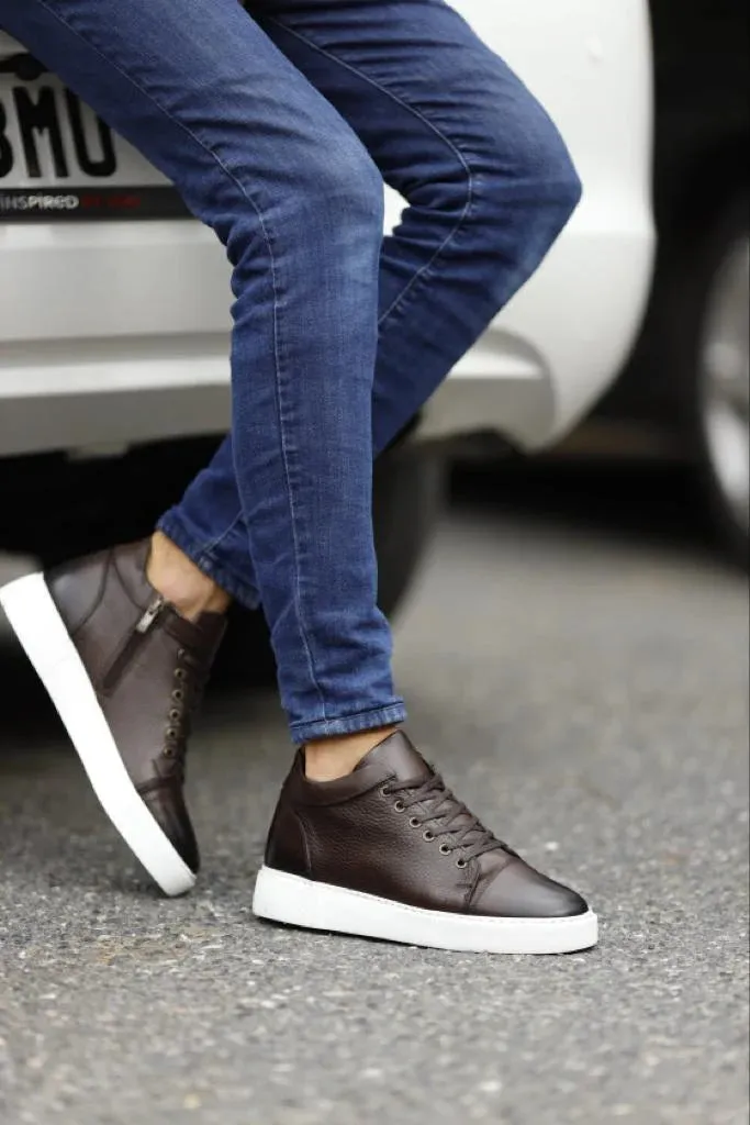 Bojoni Dover Brown High Top Sneakers