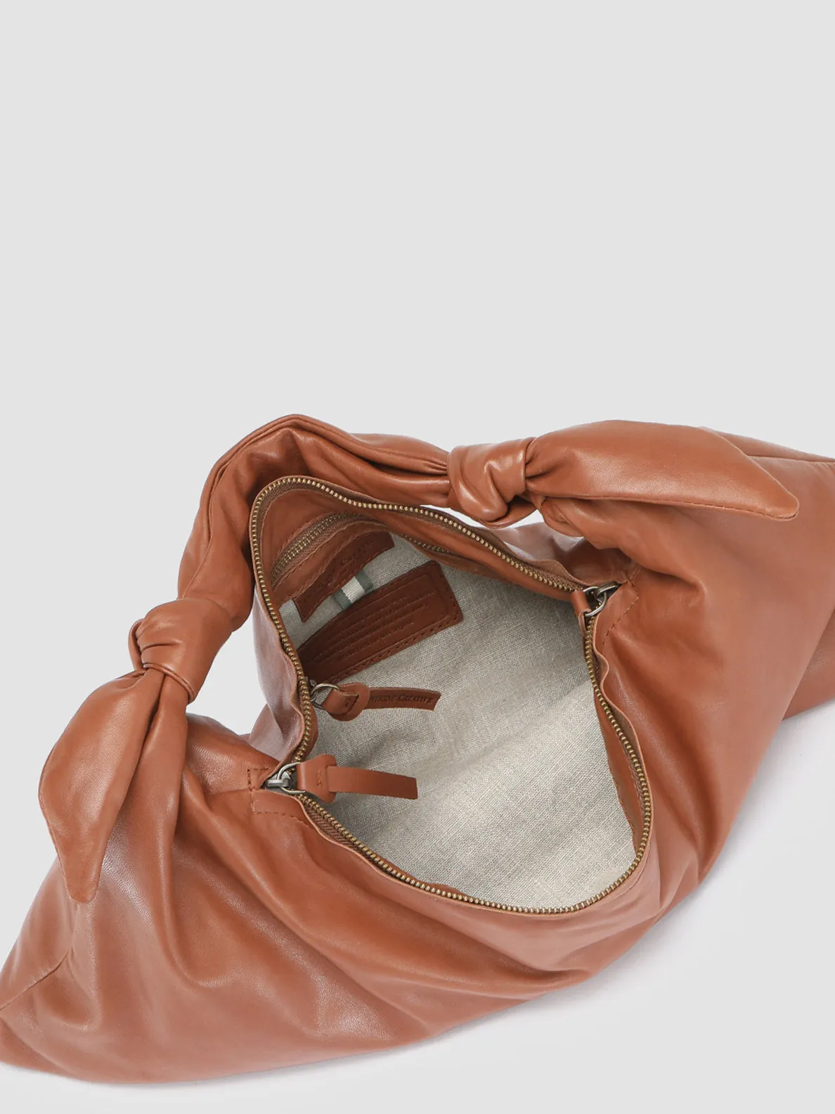 BOLINA 029 - Brown Leather Hobo Bag