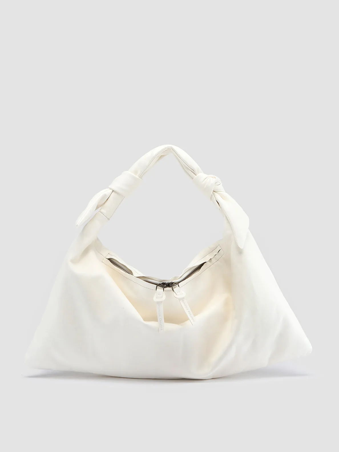 BOLINA 029 - White Leather Hobo Bag