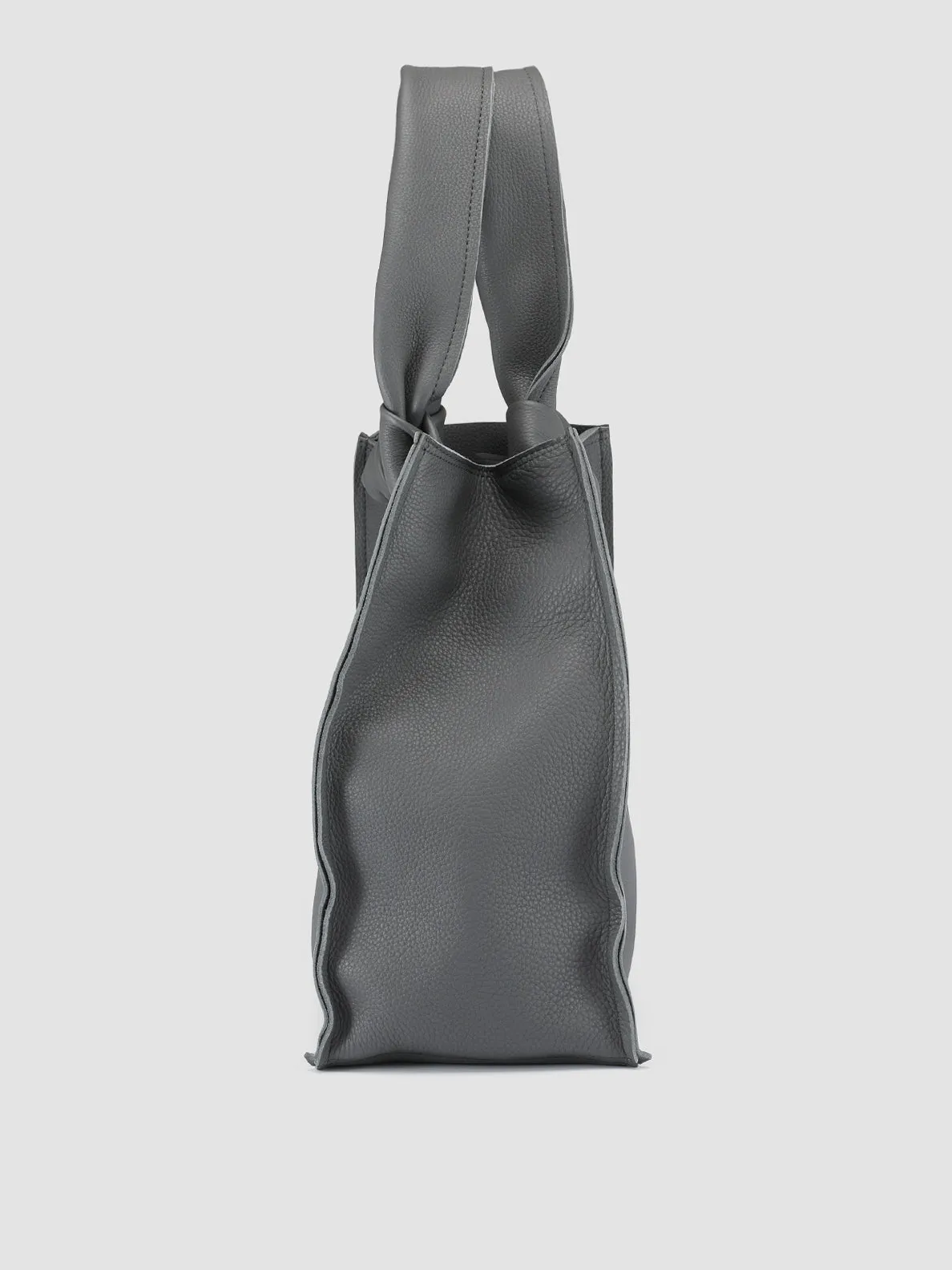 BOLINA 037 - Grey Leather Handle Bag