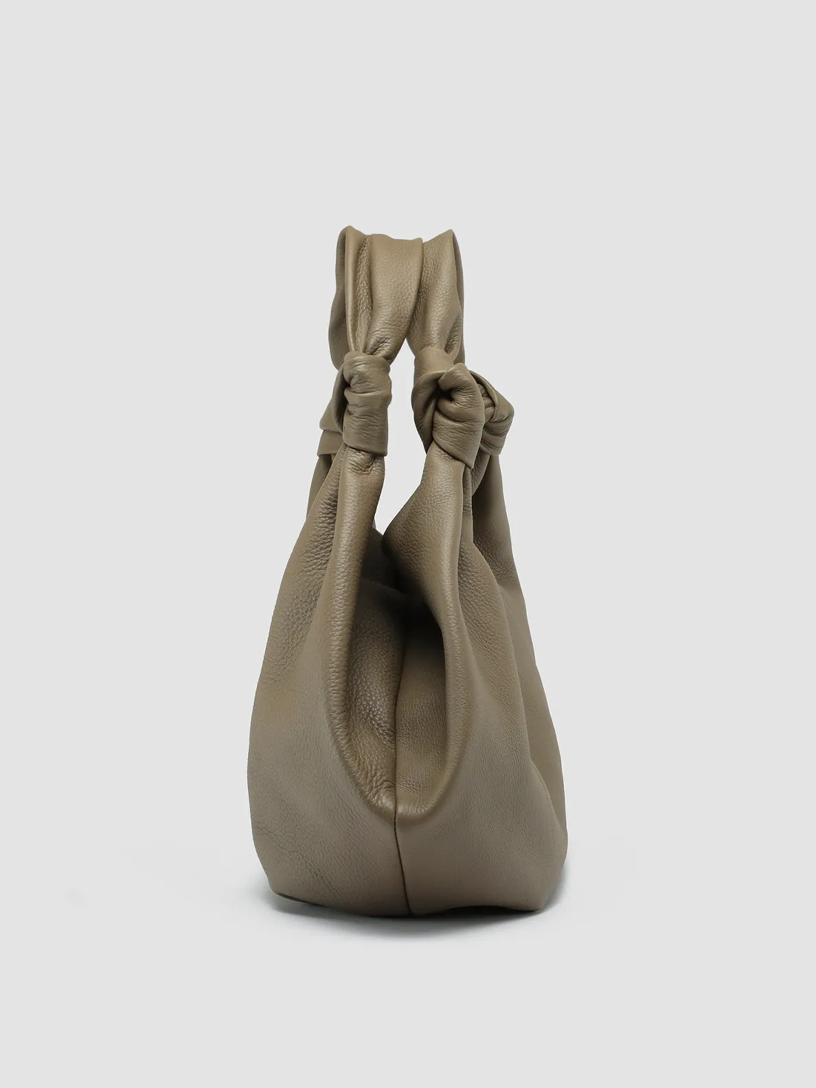 BOLINA 16 - Taupe Leather Hobo Bag