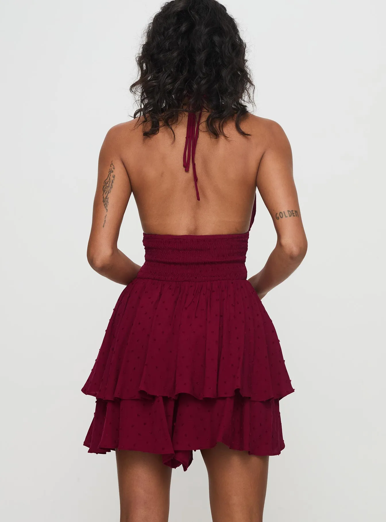 Bonfire Romper Burgundy