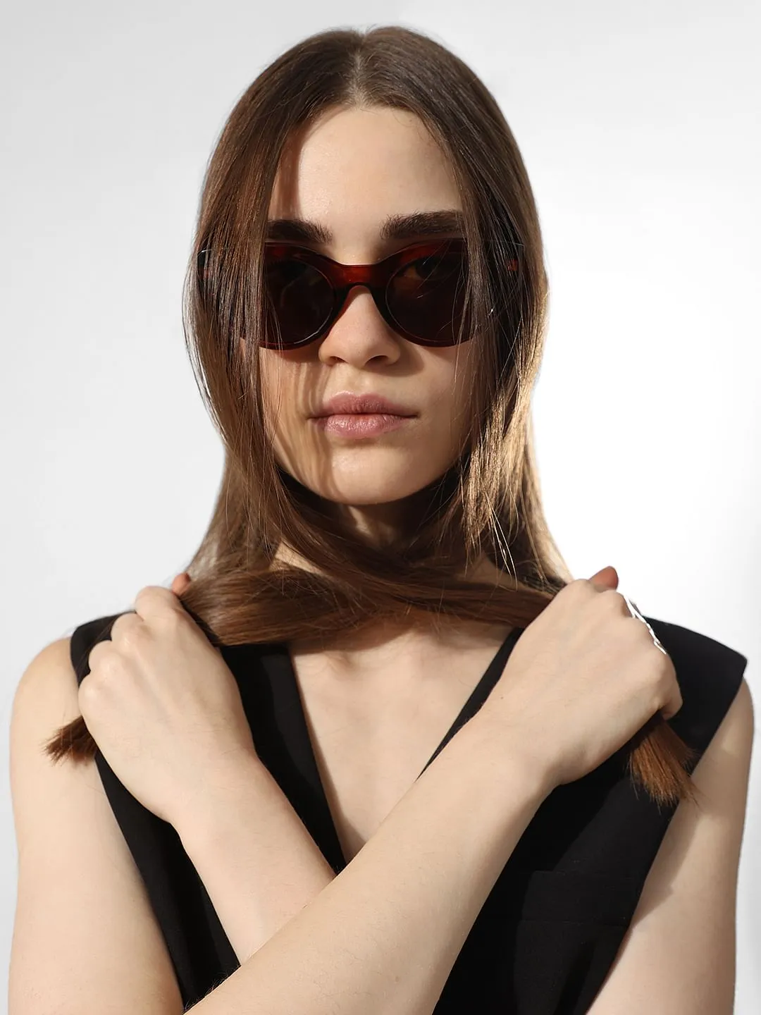 Brown Cat-Eye Sunglasses