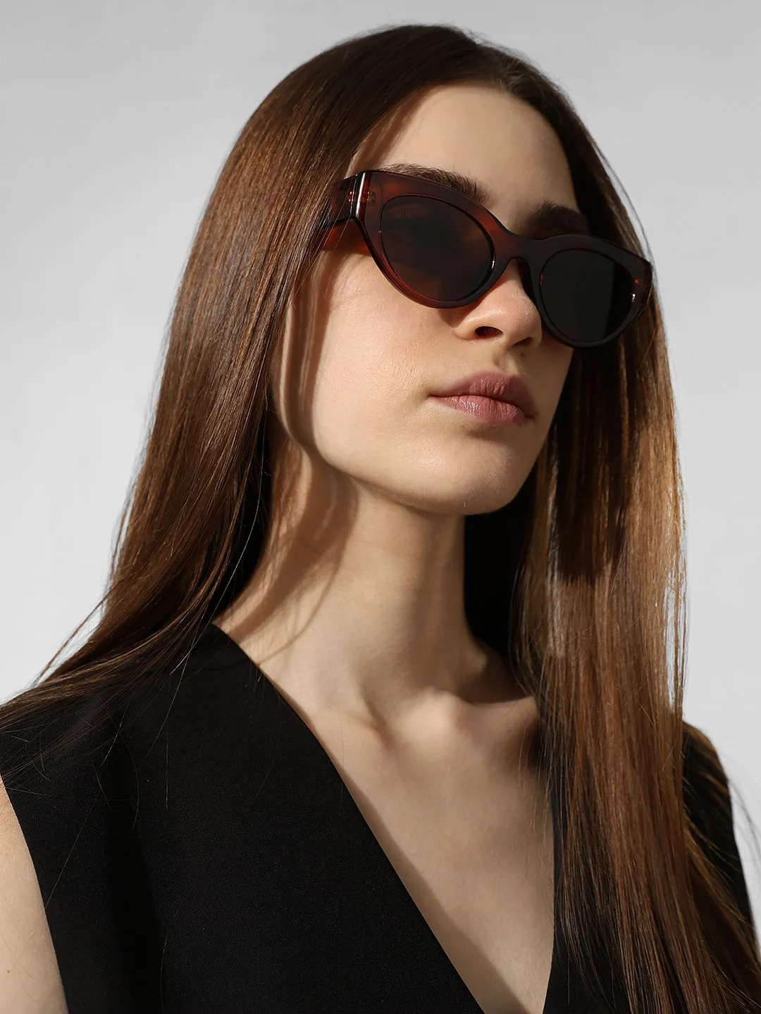 Brown Cat-Eye Sunglasses