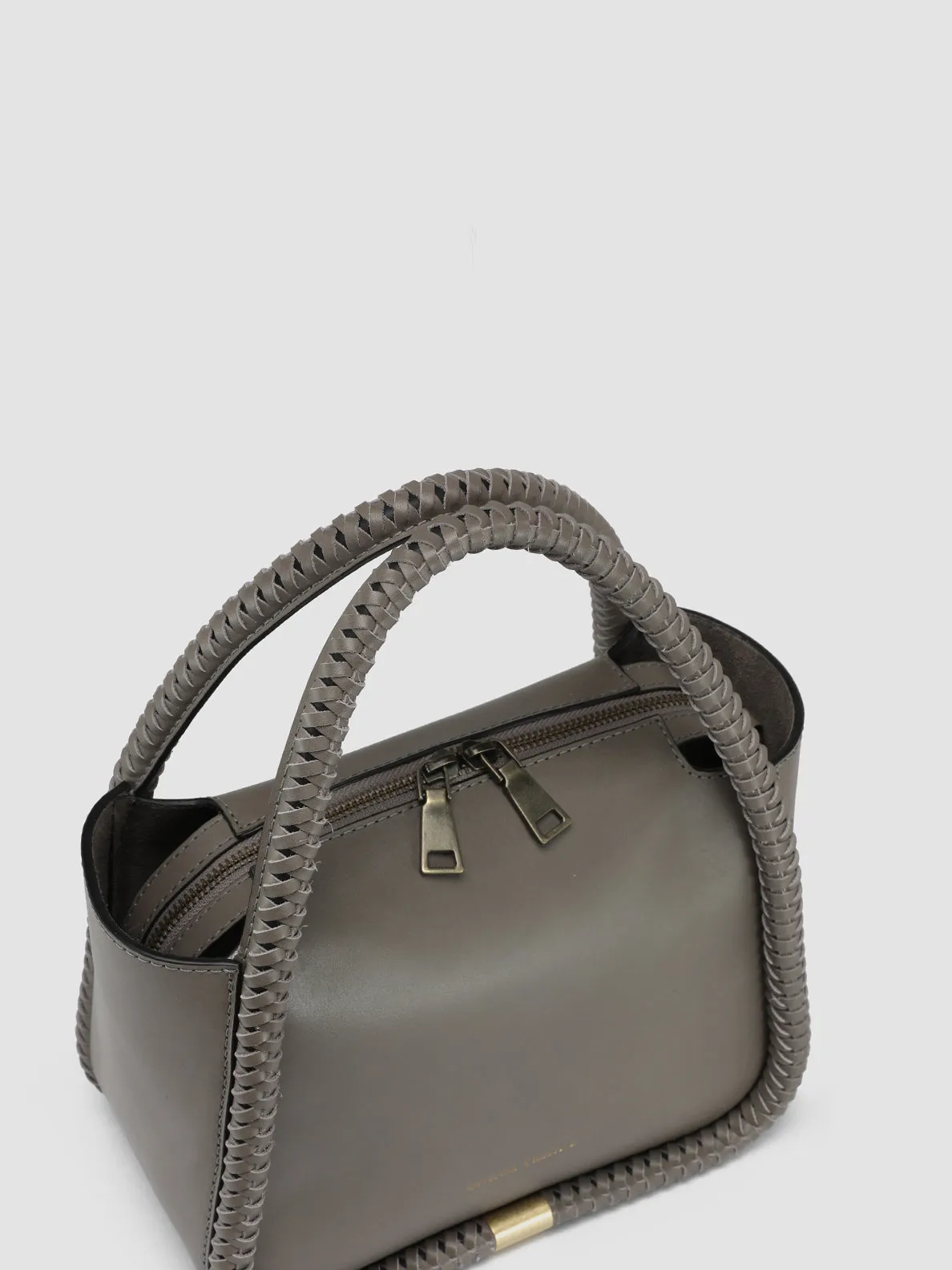 CABALA 107 - Grey Leather Handle Bag