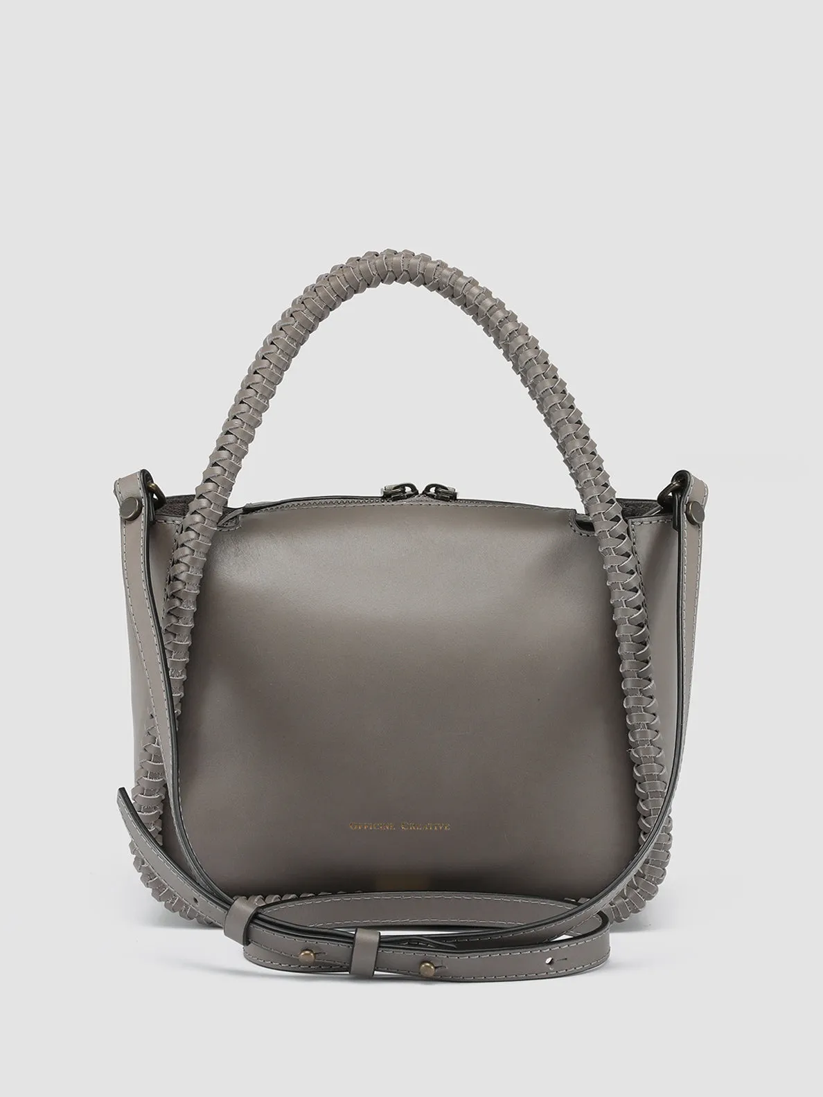 CABALA 107 - Grey Leather Handle Bag