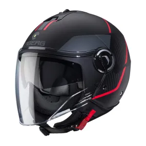 Caberg Riviera v4 X Geo Helmet - Black/Red/Anthracite