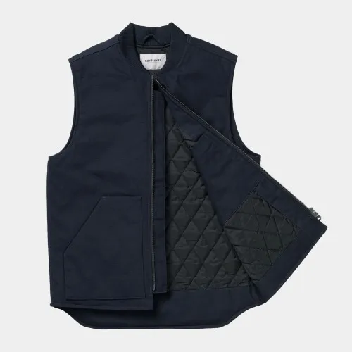 Carhartt WIP Dearborn Canvas Vest Dark Navy Blue