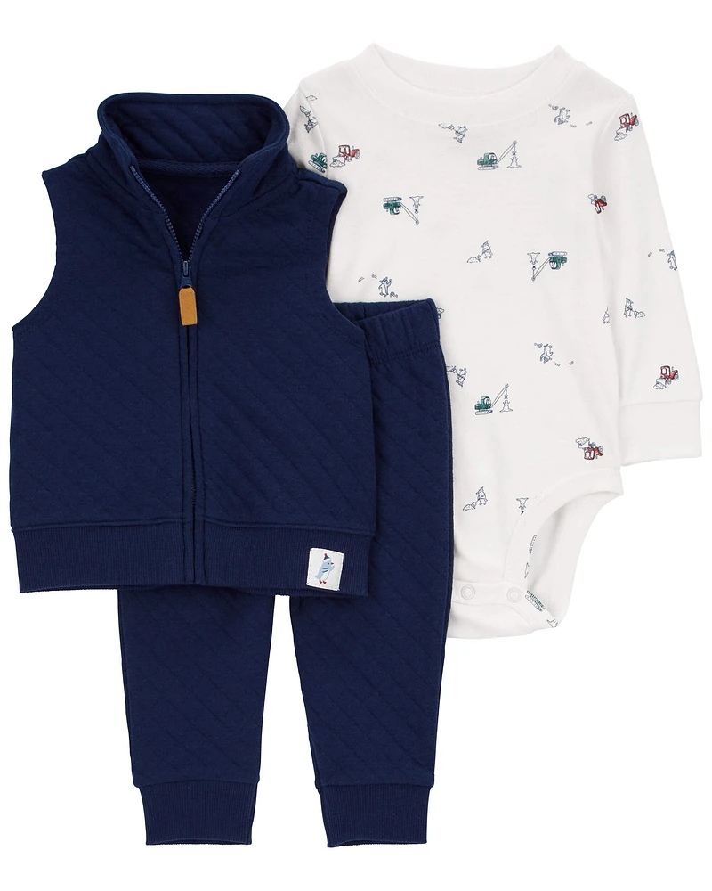 Carter's / OshKosh Baby 3-Piece Quilted Little Vest Set