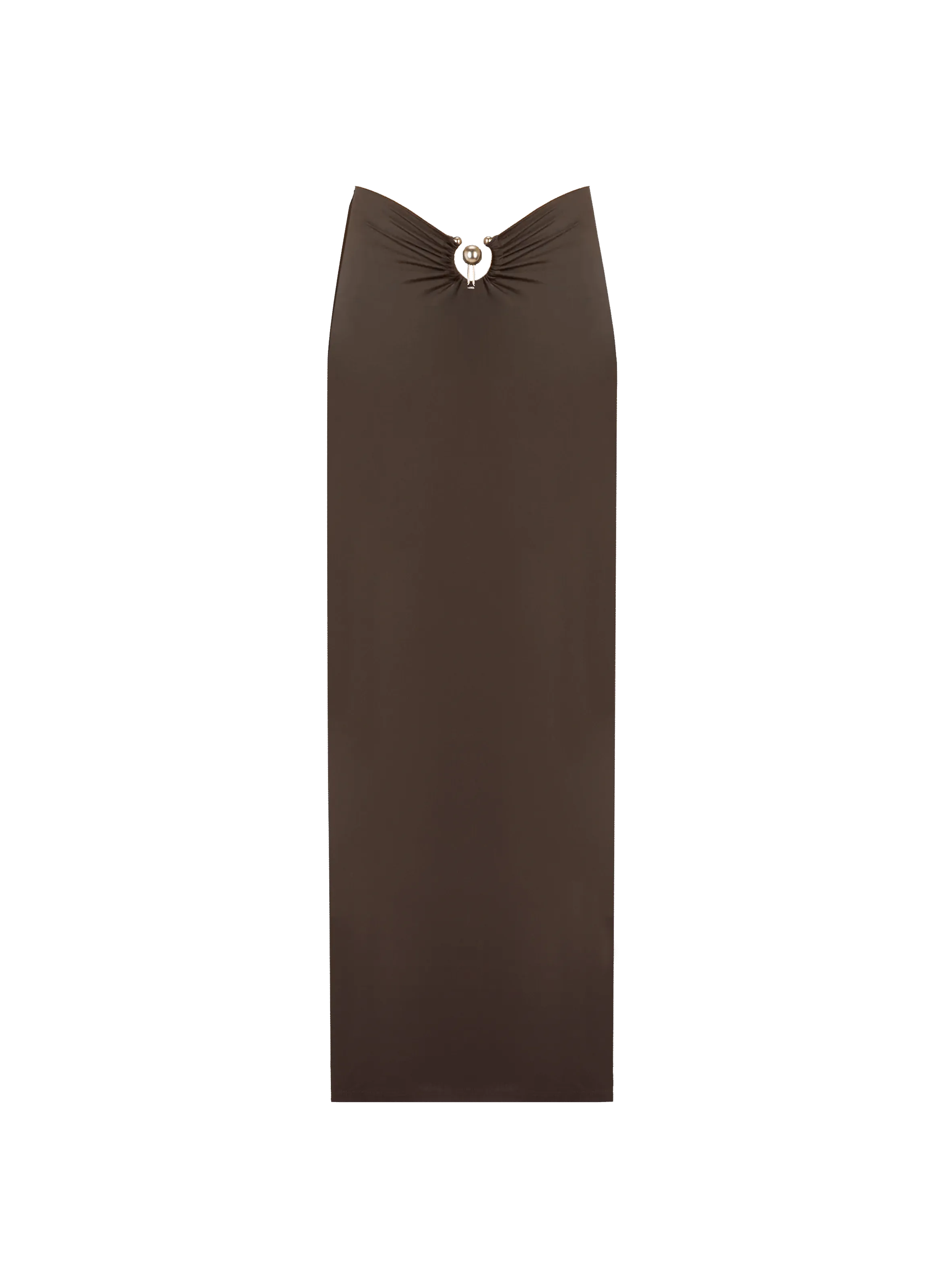 CHRISTOPHER ESBER  Orbit Ruched Ski maxi skirt - Brown