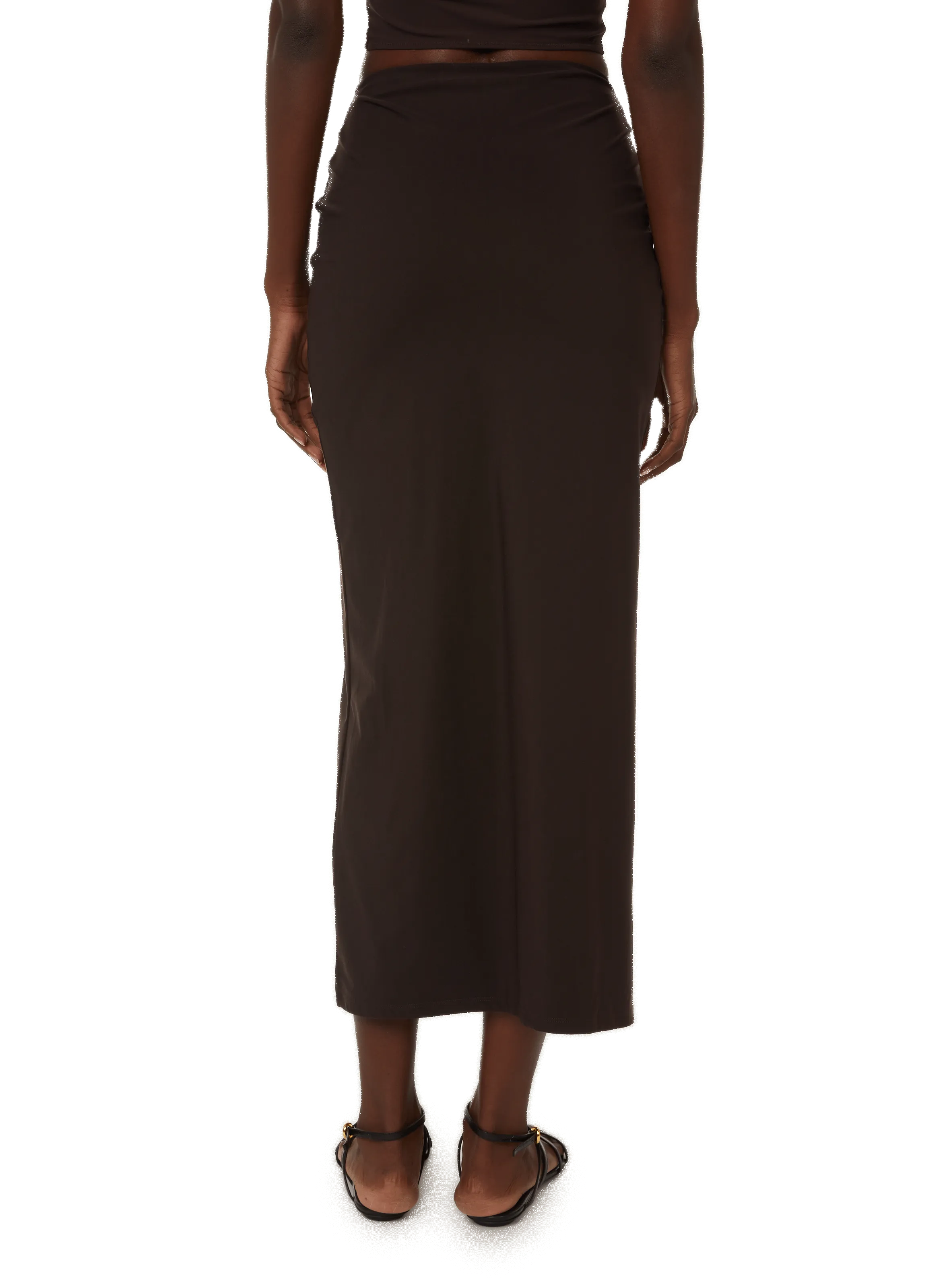 CHRISTOPHER ESBER  Orbit Ruched Ski maxi skirt - Brown