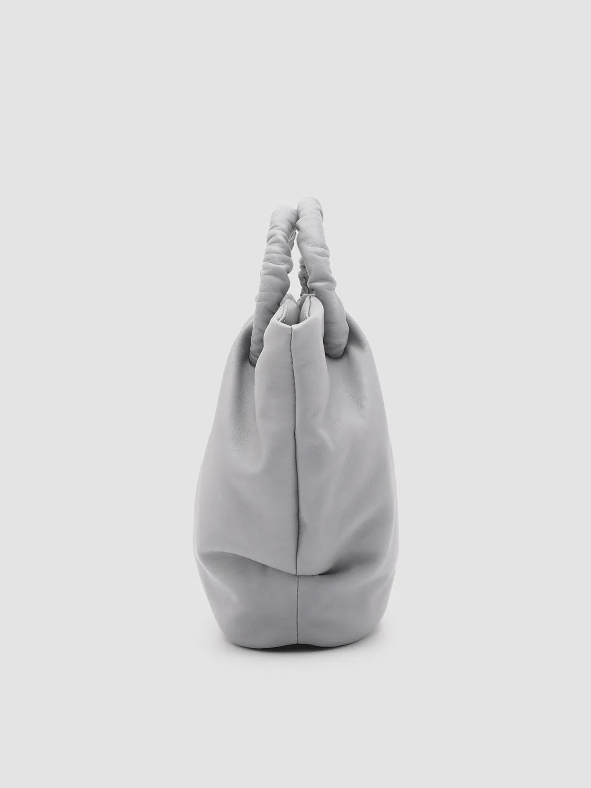 CIRCLE 017 - Grey Leather Handle Bag