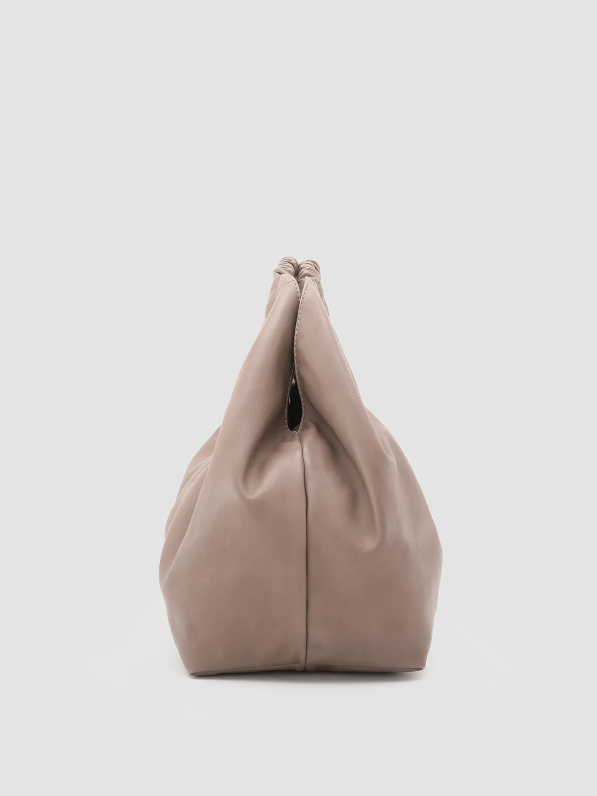 CIRCLE 09 - Taupe Leather Handle Bag