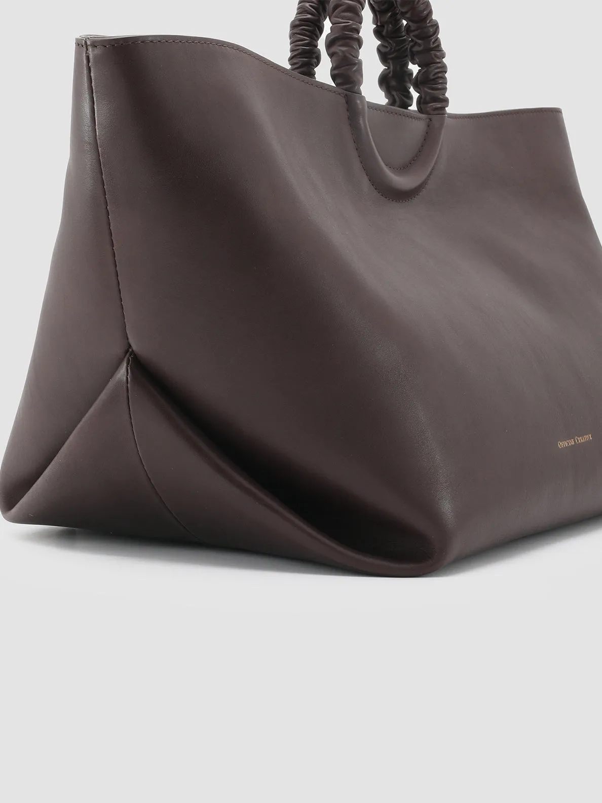 CIRCLE 15 - Brown Leather Handle Bag