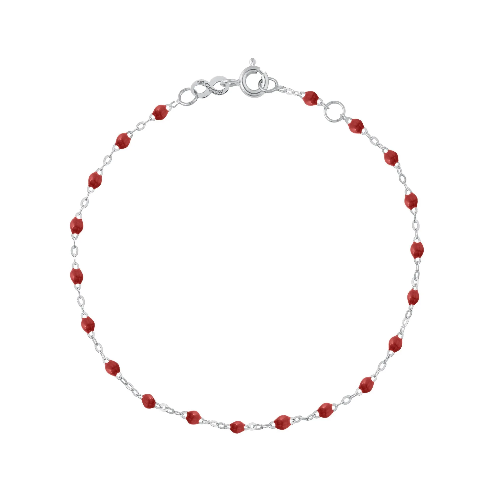 Classic Gigi Bordeaux bracelet, White Gold, 6.7